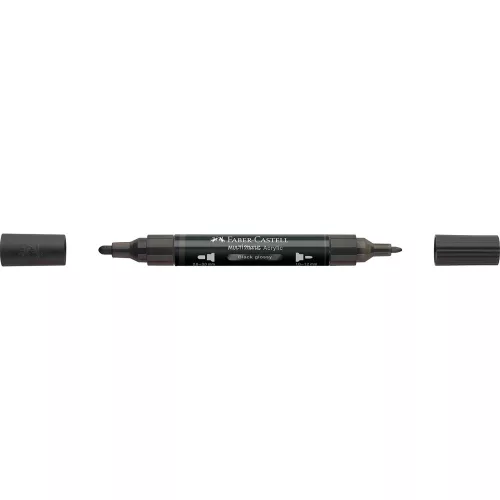 Akril marker kétvégű MULTIMARK 299 Faber-Castell fényes fekete