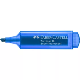   Szövegkiemelő 1-5mm vágott hegyű Faber-Castell 46 fluoreszkáló kék
