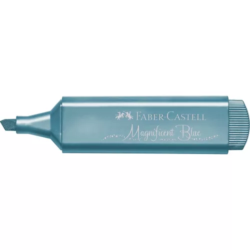 Szövegkiemelő 1-5mm vágott hegyű Faber-Castell 46 metál kék