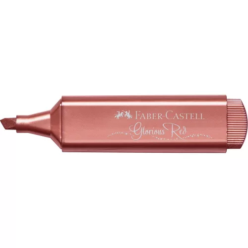 Szövegkiemelő 1-5mm vágott hegyű Faber-Castell 46 metál piros