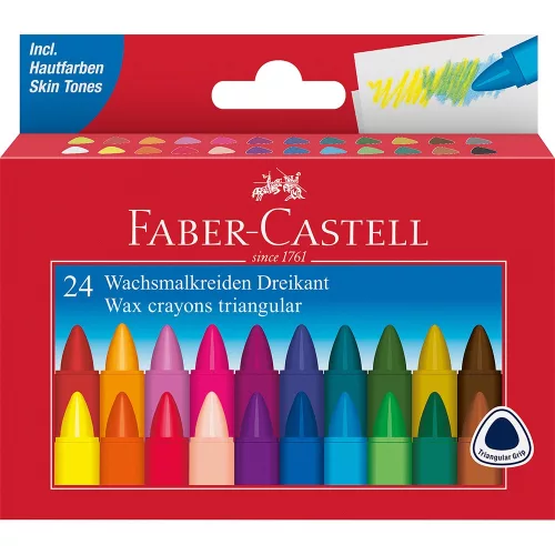 Zsírkréta készlet háromszögletű  Faber-Castell 24klf. szín