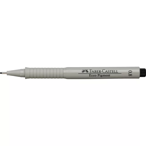 Rostirón, tűfilc 0,8mm ECCO PIGMENT Faber-Castell fekete