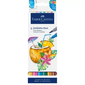   Rostirón, filctoll készlet akvarell kétvégű GOLDFABER AQUA Kókuszos koktél Faber-Castell 4klf. szín