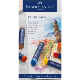   Olajpasztell kréta készlet hengeres test CREATIVE STUDIO Faber-Castell 12klf.szín