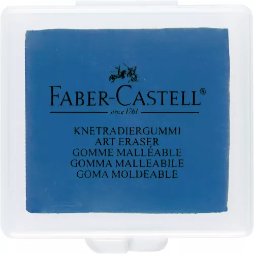 Gyurmaradír műanyag dobozban vegyes színben Faber-Castell türkiz,kék,szeder