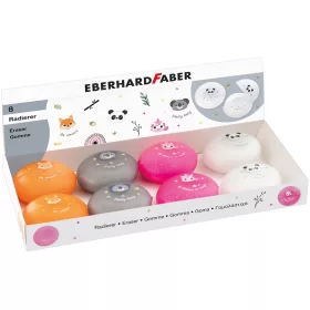   Radír zárható, műanyag dobozban vegyes mintával ANIMAL Faber-Castell koala,róka,panda,unikornis