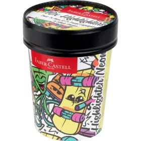   Szövegkiemelő készlet 1-5mm vágott,papír pohárban Faber-Castell 46 fluoreszkáló 10klf. szín