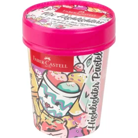   Szövegkiemelő készlet 1-5mm vágott,papír pohárban Faber-Castell 46 pasztell 10klf. szín