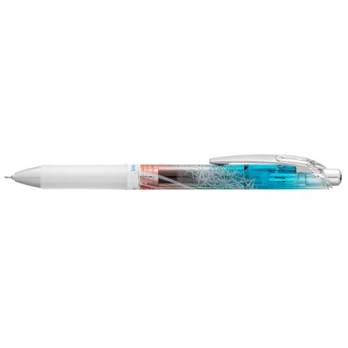 Rollertoll zselés 0,5mm, tűhegyű Pentel EnerGelX,Kiriko Edition, Kikutsunagi írásszín kék