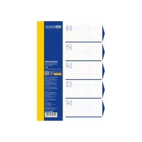   Elválasztólap, A4, prespán mintás 160 micron, 5 részes, PP Economix