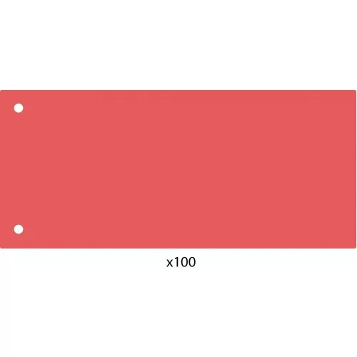 Elválasztócsík, 24x10,5 cm, 100 db/csomag PP Economix piros