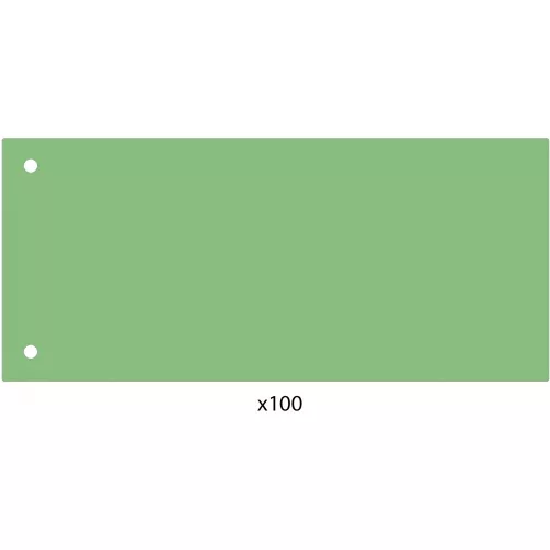 Elválasztócsík, 24x10,5 cm, 100 db/csomag PP Economix zöld