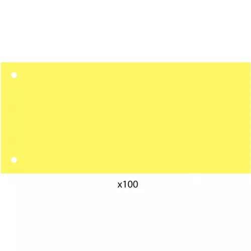 Elválasztócsík, 24x10,5 cm, 100 db/csomag PP Economix sárga