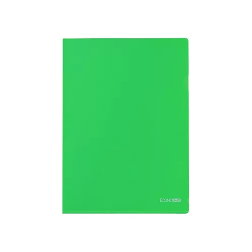 Genotherm 'L' A4, PP 180 micron fényes, víztiszta, Economix zöld  10db/csomag