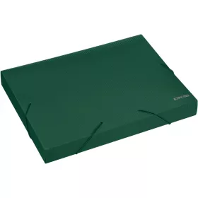  Gumis mappa A4, PP rombuszmintás gerincvastagított 40mm, Economix zöld