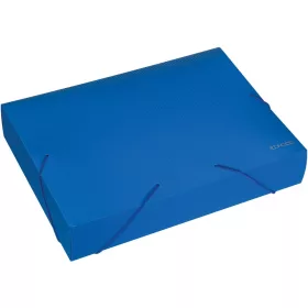   Gumis mappa A4, PP rombuszmintás gerincvastagított 60mm, Economix kék