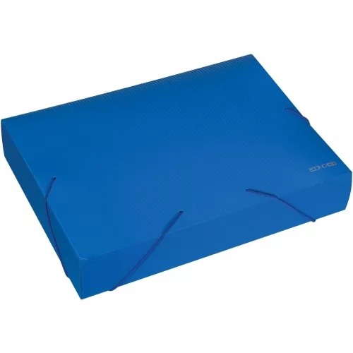 Gumis mappa A4, PP rombuszmintás gerincvastagított 60mm, Economix kék