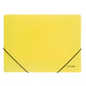 Gumis mappa A4, PP prespán mintás, Economix sárga