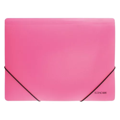 Gumis mappa A4, PP prespánmintás, Economix rózsaszín