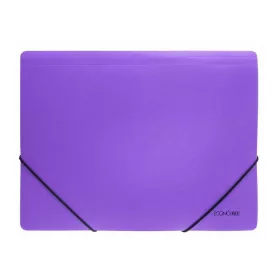 Gumis mappa A4, PP prespán mintás, Economix ibolya