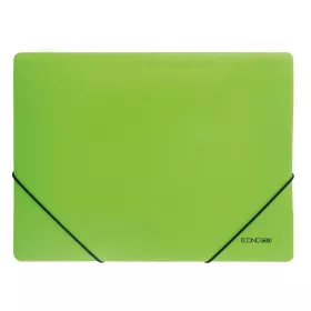 Gumis mappa A4, PP prespán mintás, Economix világos zöld