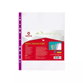   Genotherm lefűzhető, A4, PP 40 micron fényes Optima ibolya csíkkal 20 db/csomag