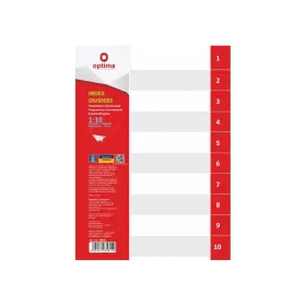   Elválasztólap, A4, PP prespán mintás 110 micron, 10 részes, PP Optima