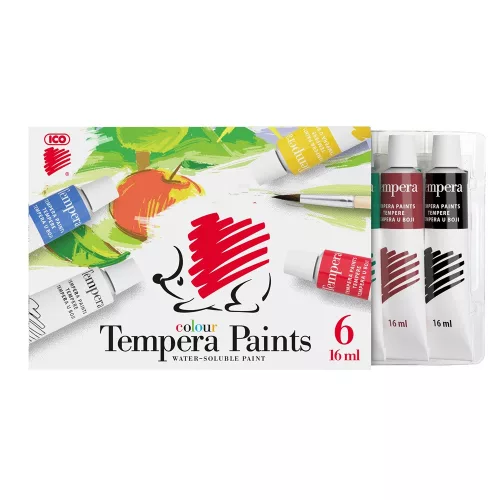 Tempera tubusos 6x16ml, Süni Ico 6 klf. szín