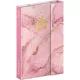 Határidőnapló mágnessel záródó, heti, fehér lapokkal Pink Marble 110x160mm, Presco