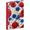 Határidőnapló mágnessel záródó, heti, fehér lapokkal Porcelain Poppies 110x160mm, Presco