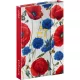 Határidőnapló mágnessel záródó, heti, fehér lapokkal Porcelain Poppies 110x160mm, Presco