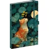 Keménytáblás tervező krémszínű lapokkal, kétheti beosztással, leszorító gumiszalaggal Cat 130x210mm, Presco