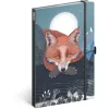 Keménytáblás notesz krémszínű lapokkal, vonalas, leszorító gumiszalaggal Animalium – Lucie Jenčíková 130x210mm, Presco