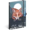 Keménytáblás notesz krémszínű lapokkal, vonalas, leszorító gumiszalaggal Animalium – Lucie Jenčíková 130x210mm, Presco