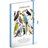 Keménytáblás notesz krémszínű lapokkal, vonalas, leszorító gumiszalaggal Animalium – Birds 130x210mm, Presco