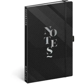   Keménytáblás notesz krémszínű lapokkal, vonalas, leszorító gumiszalaggal Elegant 130x210mm, Presco