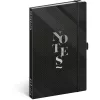 Keménytáblás notesz krémszínű lapokkal, vonalas, leszorító gumiszalaggal Elegant 130x210mm, Presco