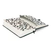 Keménytáblás notesz krémszínű lapokkal, vonalas, leszorító gumiszalaggal Fox 130x210mm, Presco