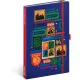 Keménytáblás notesz krémszínű lapokkal, vonalas, leszorító gumiszalaggal Harry Potter – Hogwarts 130x210mm, Presco