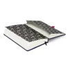 Keménytáblás notesz krémszínű lapokkal, vonalas, leszorító gumiszalaggal Kuromi 130x210mm, Presco