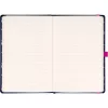 Keménytáblás notesz krémszínű lapokkal, vonalas, leszorító gumiszalaggal Kuromi 130x210mm, Presco