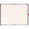 Keménytáblás notesz krémszínű lapokkal, vonalas, leszorító gumiszalaggal Kuromi 130x210mm, Presco