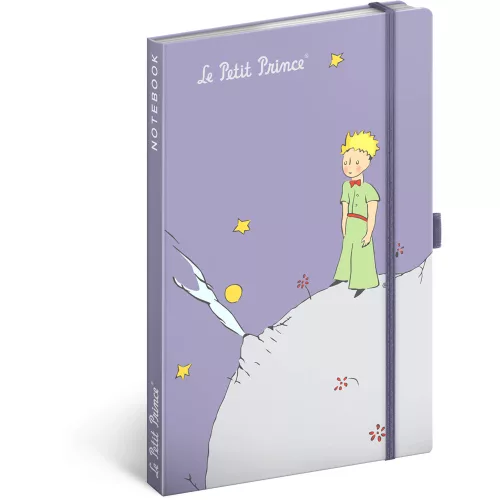 Keménytáblás notesz krémszínű lapokkal, vonalas, leszorító gumiszalaggal Le Petite Prince 130x210mm, Presco