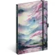Keménytáblás notesz krémszínű lapokkal, vonalas, leszorító gumiszalaggal Sakura 130x210mm, Presco