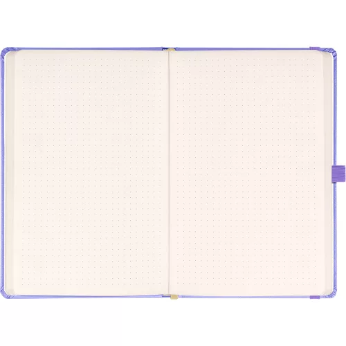 Klasszikus notesz Vivella borítással Lila, pontozott, 13x21cm, Presco