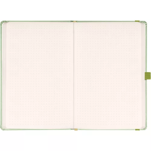 Klasszikus notesz Vivella borítással Green, pontozott, 13x21cm, Presco