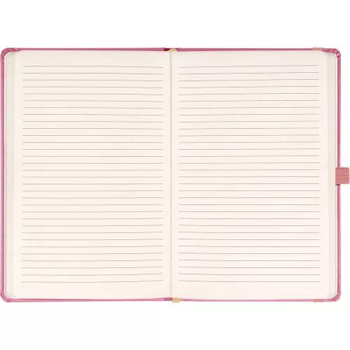 Klasszikus notesz Vivella borítással Pink, vonalas, 13x21cm, Presco