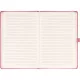 Klasszikus notesz Vivella borítással Pink, vonalas, 13x21cm, Presco