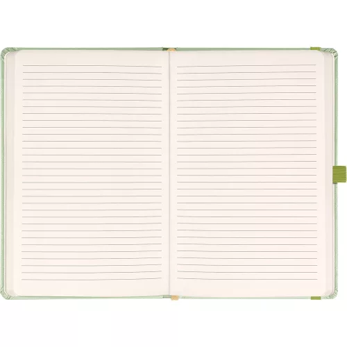 Klasszikus notesz Vivella borítással Green, vonalas, 13x21cm, Presco