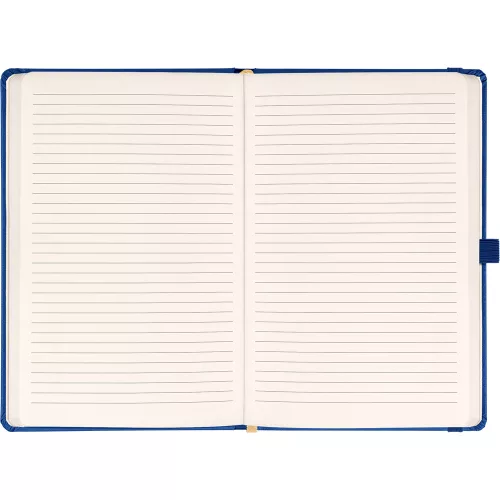 Klasszikus notesz Taggia borítással Dark blue, vonalas, 13x21cm, Presco